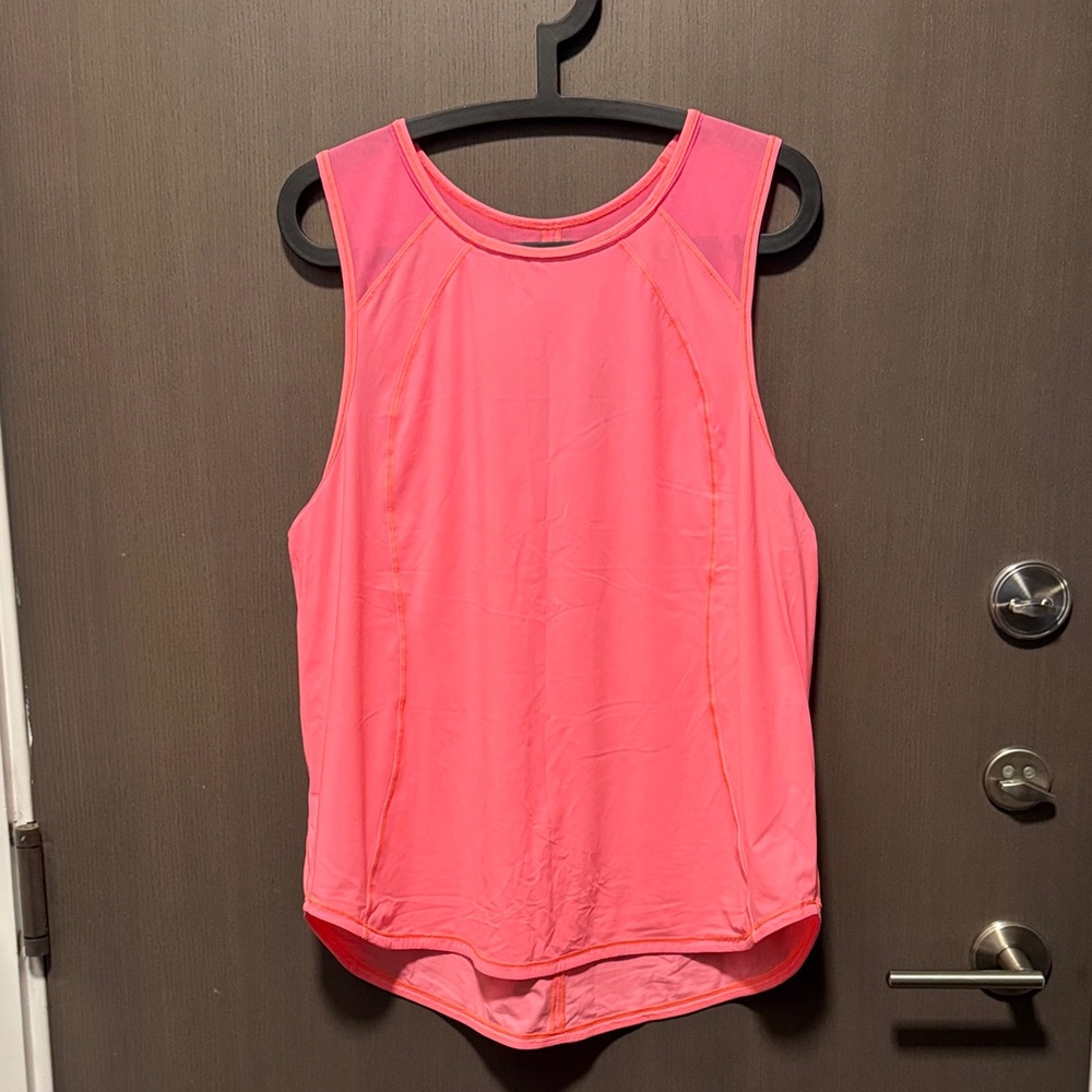 lululemon athletica Neon Orange Muscle Tank Top